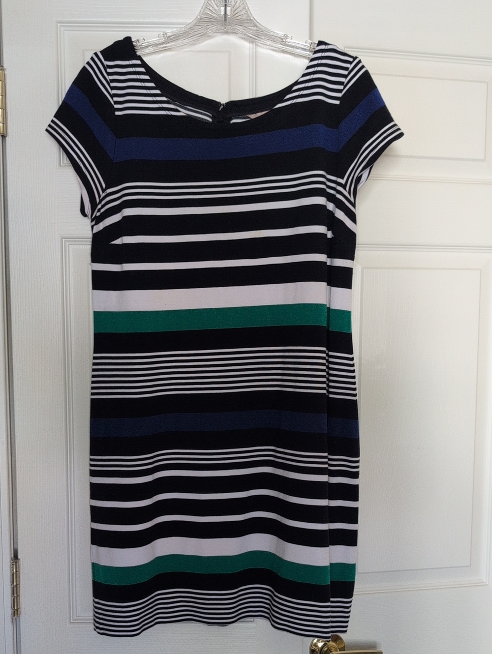 Banana Republic Striped Dress in Navy, White & Green